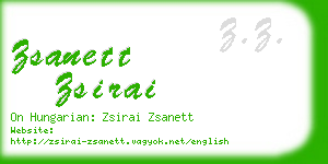 zsanett zsirai business card